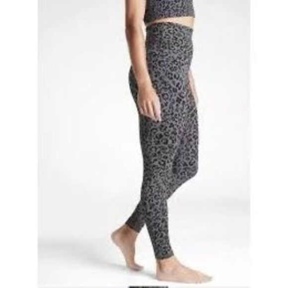 ATHLETA Women’s Gray Anthracite Leopard Ultra High Rise Elation Tight Legging Si - Picture 3 of 8